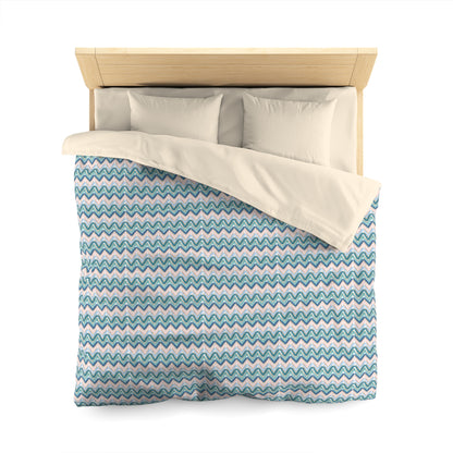 Serene Chevron Microfiber Duvet Cover