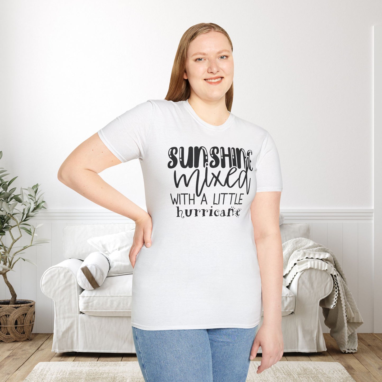 Sunshine Mixed With A Little Hurricane Adult T-shirt