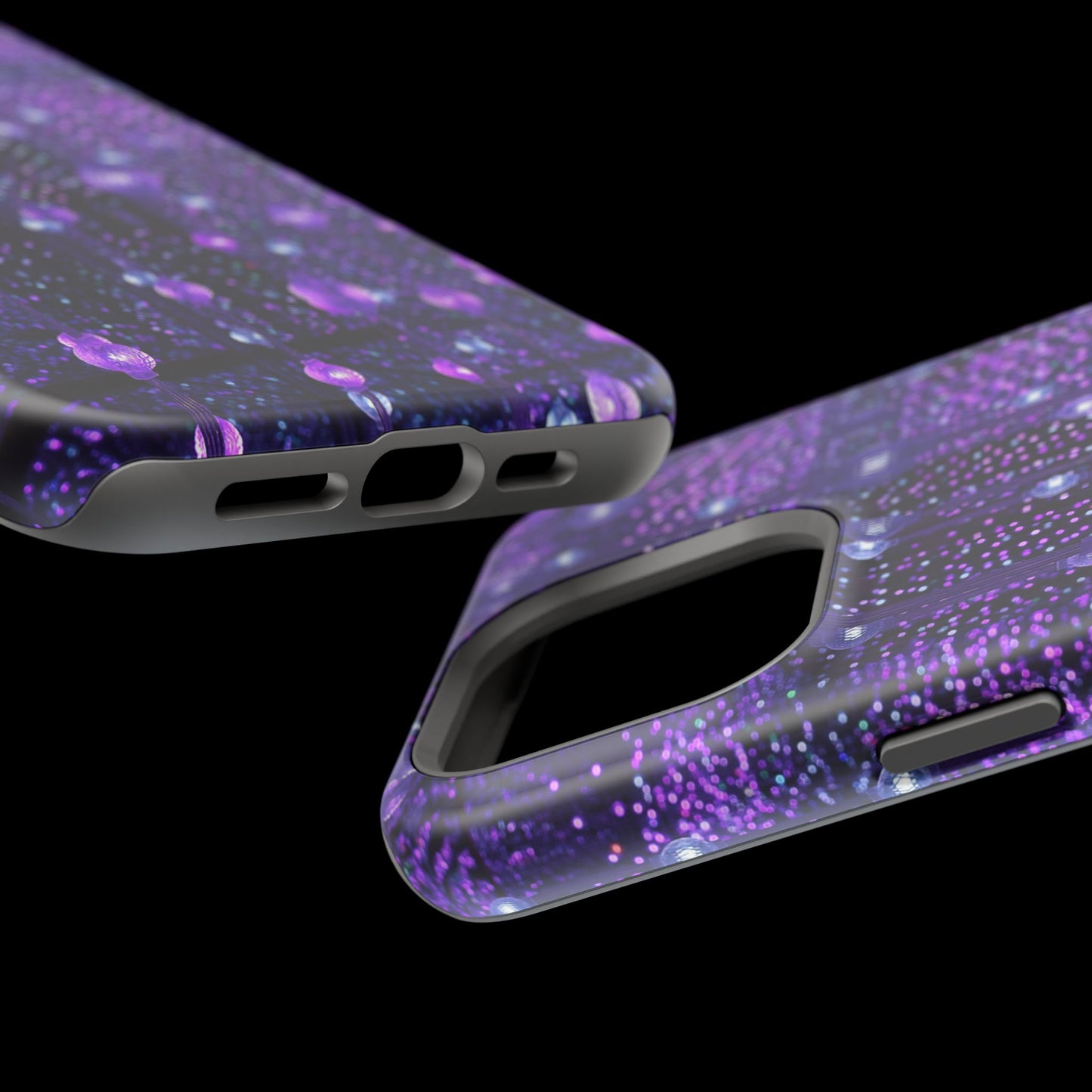 Purple Raindrops MagSafe® Compatible Tough Case for iPhone