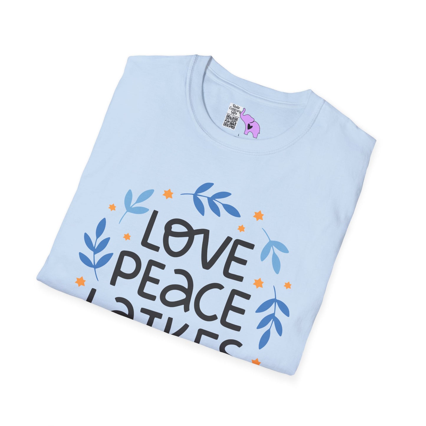 Hanukkah Love Peace Latkes Adult T-shirt