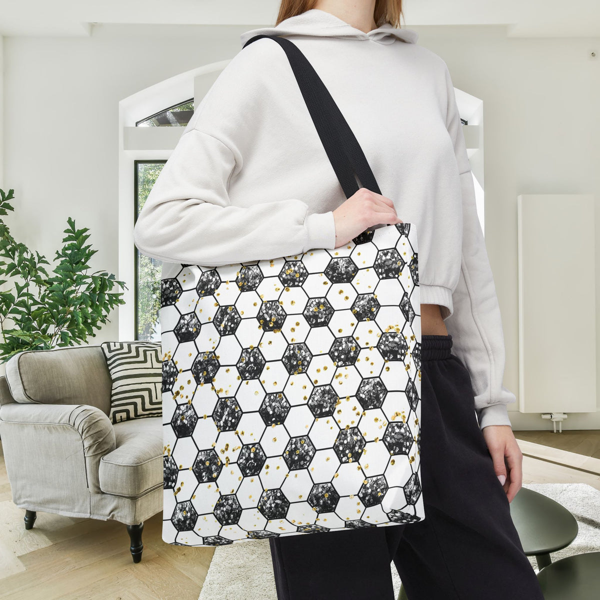 Soccer Gold Rush Canvas Tote Bag