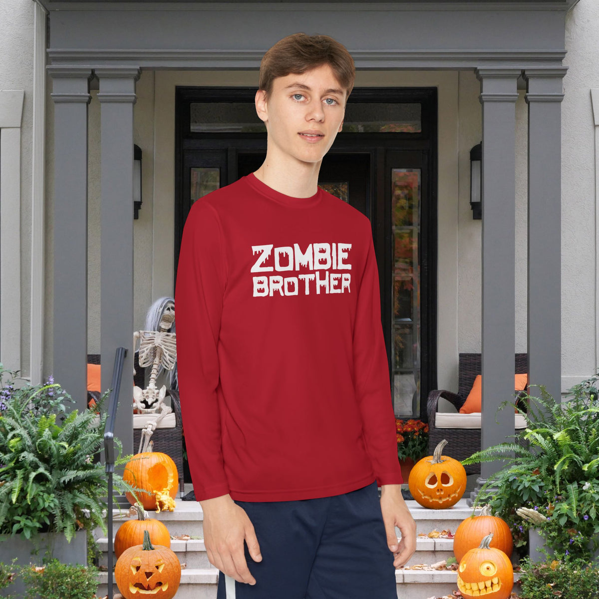 ""Zombie Brother Youth Long Sleeve Tee