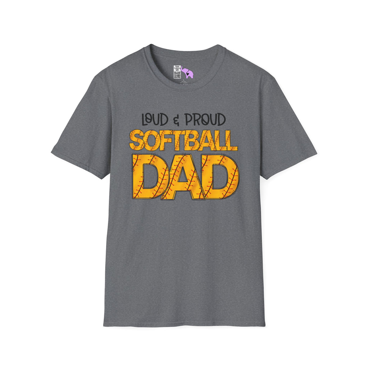 Loud & Proud Softball Dad Adult T-shirt