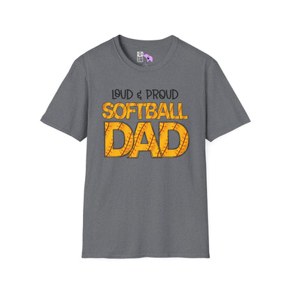 Loud & Proud Softball Dad Adult T-shirt