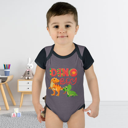Dino Boy Infant Baby Rib Bodysuit