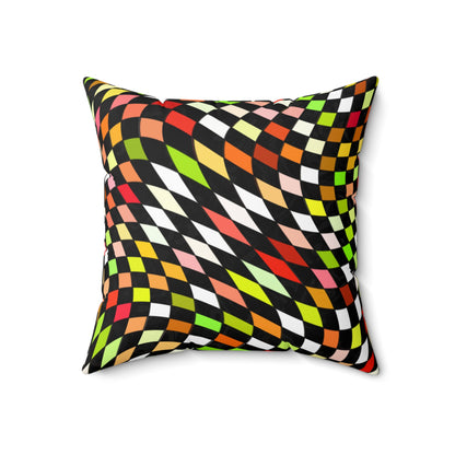 Warped Yellow/Green Checkered Basic Bedding Set