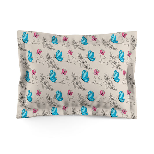 Butterfly Doodles Microfiber Pillow Sham