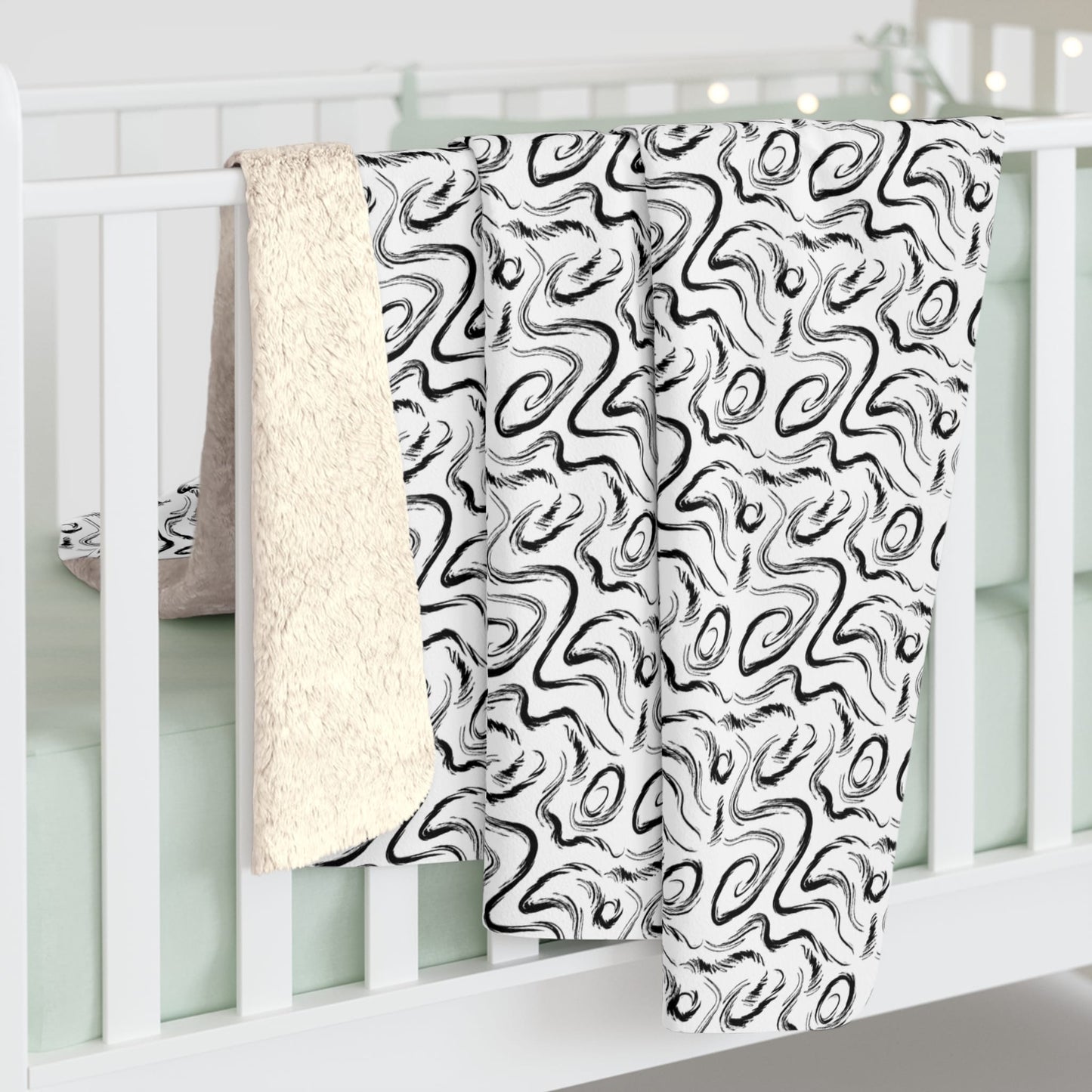 Grunge Scribbles Fleece Blanket