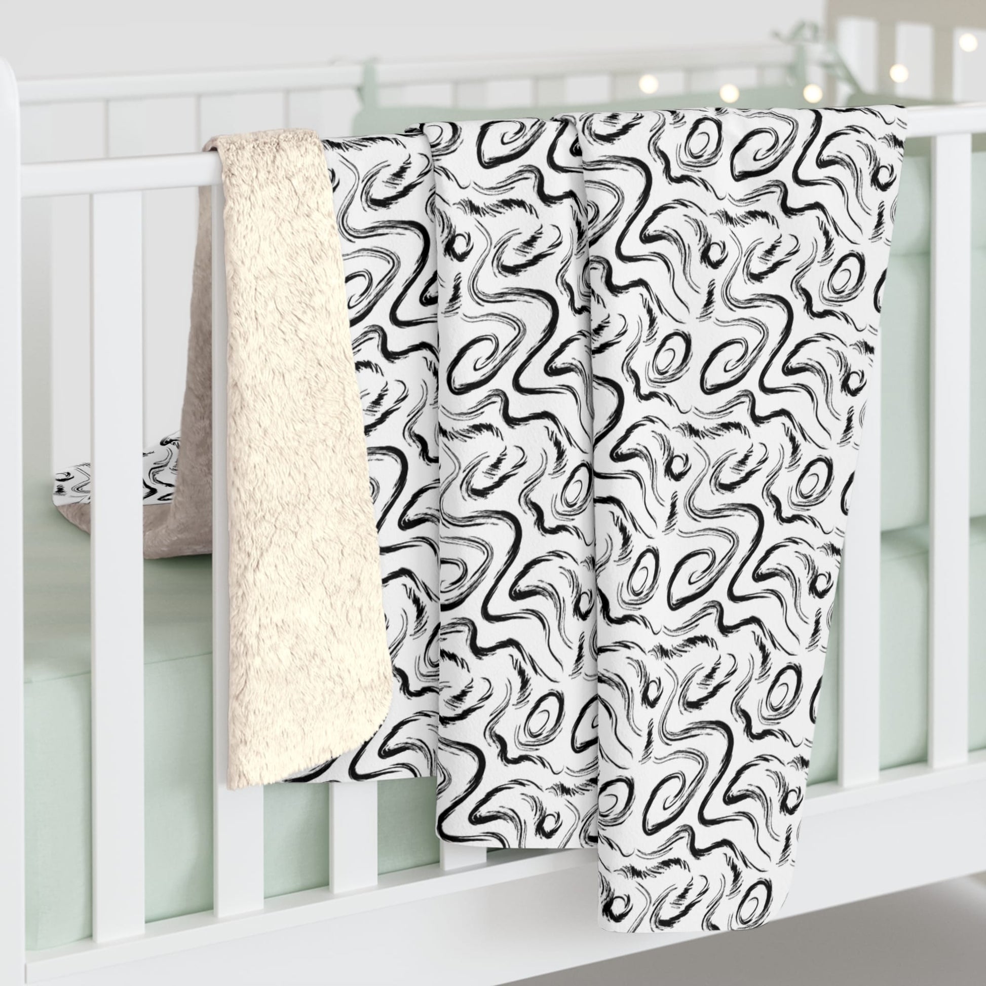 Grunge Scribbles Fleece Blanket