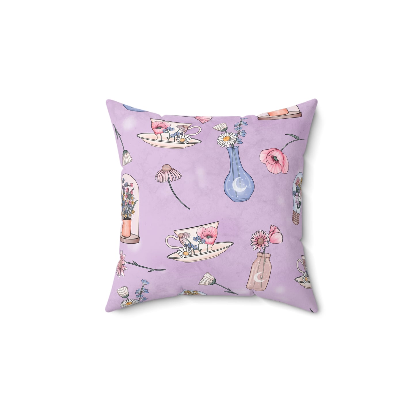 Lilac Meadow Keepsakes Throw Pillow