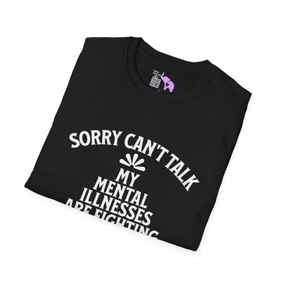 Sorry Can't Talk... Adult T-shirt