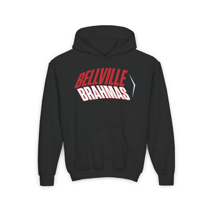 Bellville Brahmas (Angled) Youth Heavy Blend Hoodie