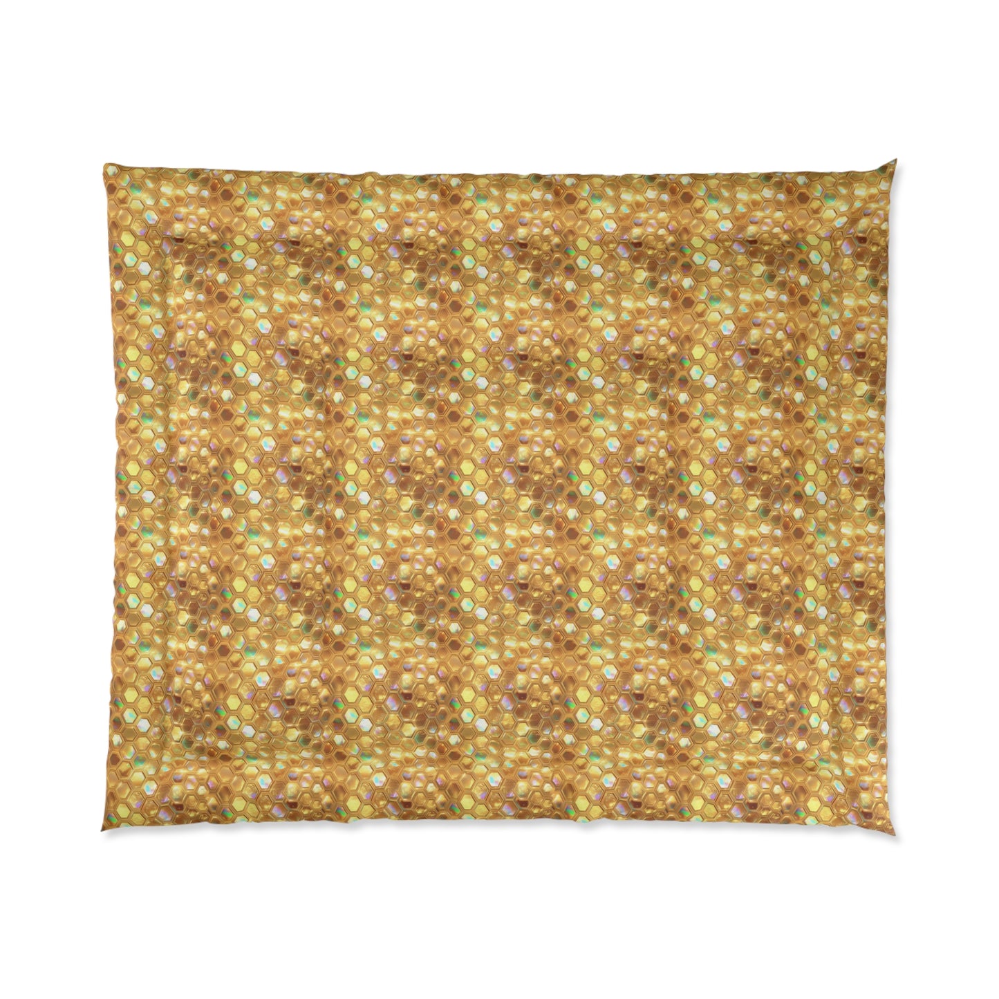 Golden Prism Grid Comforter