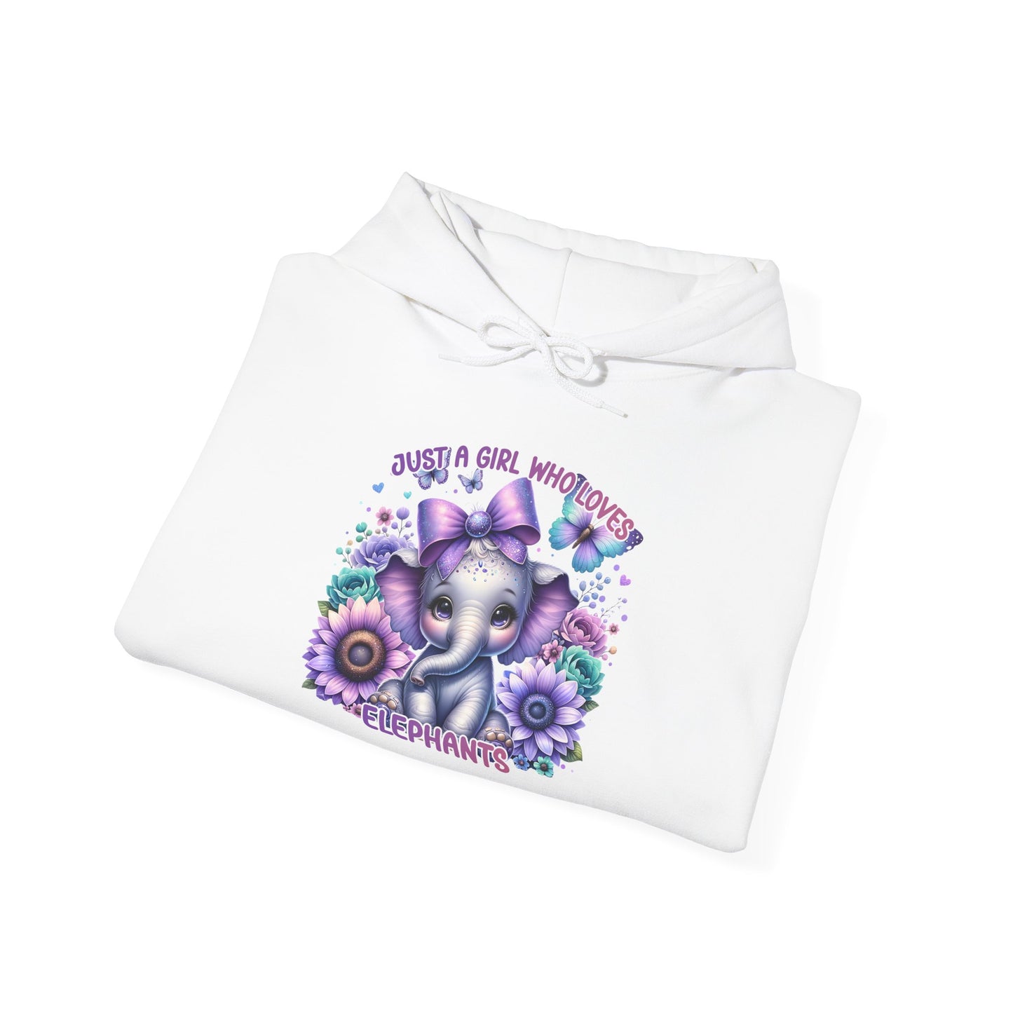 Just A Girl Who Loves Elephants Heavy Blend™ Hooded Sweatshirt