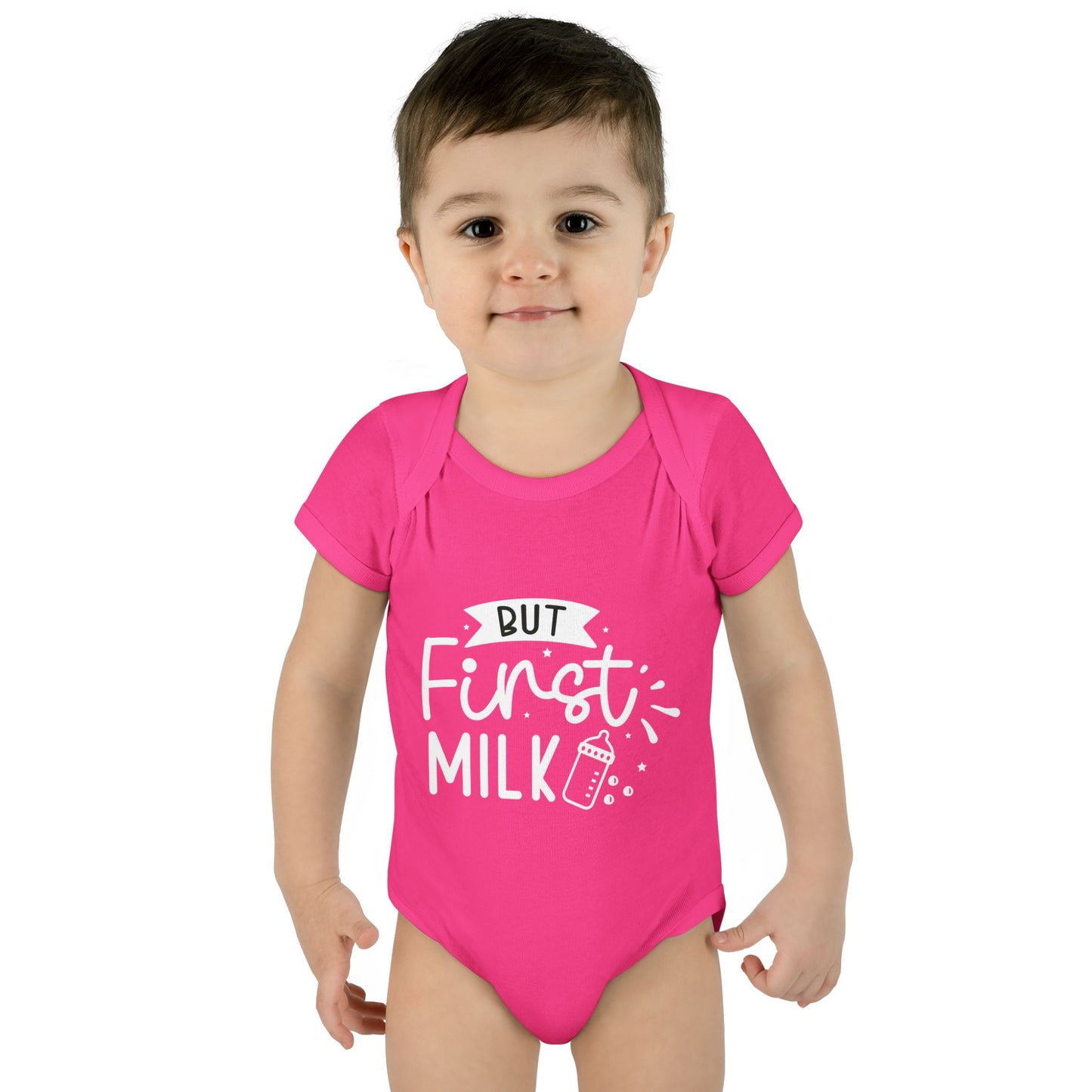 But First Milk Infant Baby Rib Bodysuit