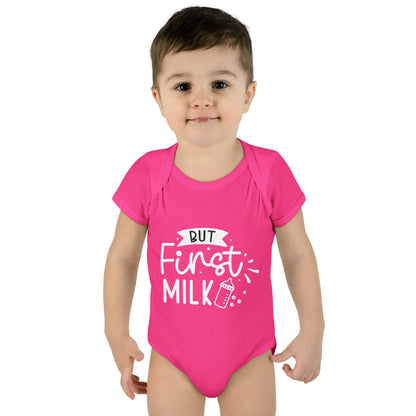 But First Milk Infant Baby Rib Bodysuit