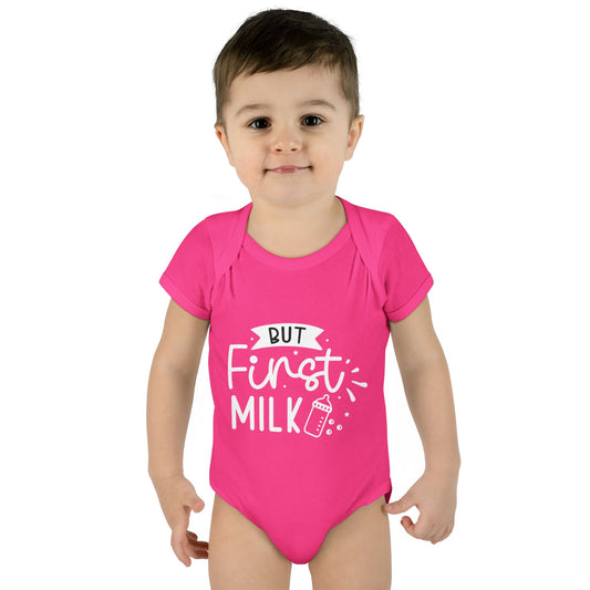 But First Milk Infant Baby Rib Bodysuit