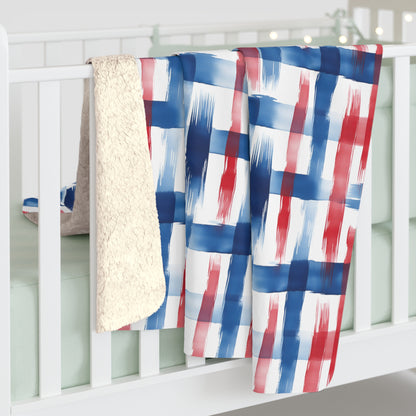 Liberty Strokes Sherpa Fleece Blanket