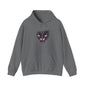 Black Cat Face Heavy Blend™ Hooded Sweatshirt