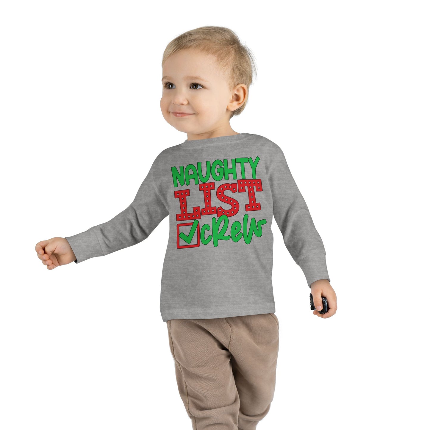 Naughty List Crew Toddler Long Sleeve Tee