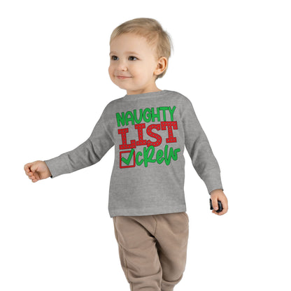 Naughty List Crew Toddler Long Sleeve Tee