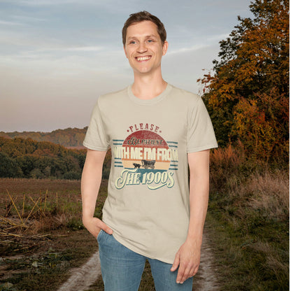 Please Be Patient With Me I'm From The 1900's (Retro Western) Adult T-shirt