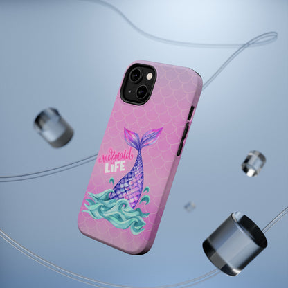 Pink Mermaid Life MagSafe® Compatible Tough Case for iPhone