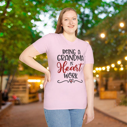 Being A Grandma Is Heart Work Adult T-shirt