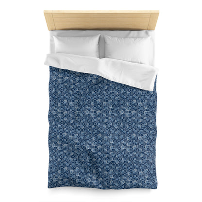 Blue Hexagons Microfiber Duvet Cover
