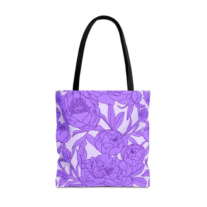 Lavender Peony Symphony Canvas Tote Bag