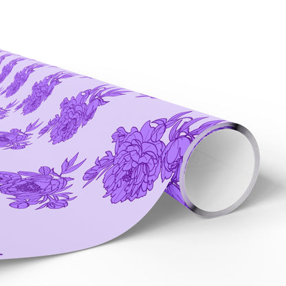 Royal Orchid Peonies Wrapping Paper