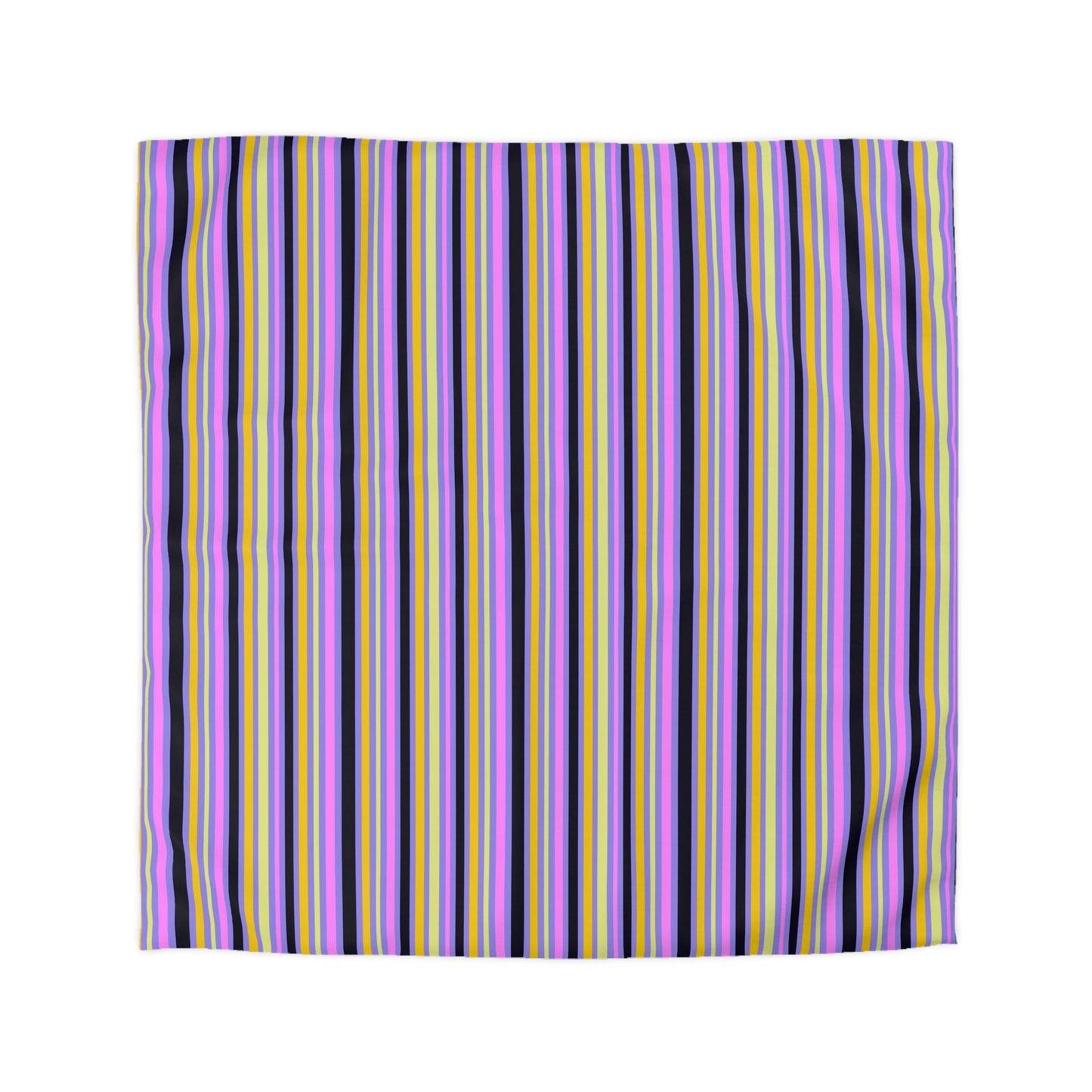 Midnight Pop Stripes Microfiber Duvet Cover