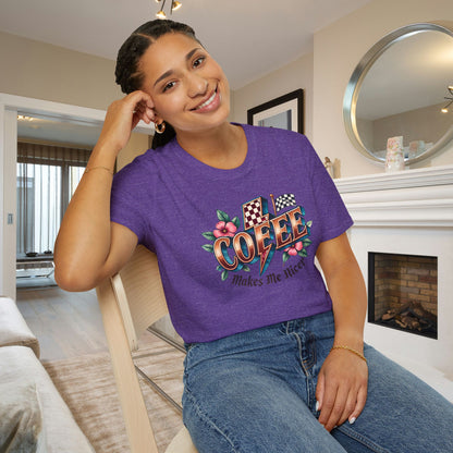 Coffee Makes Me Nicer Adult T-shirt