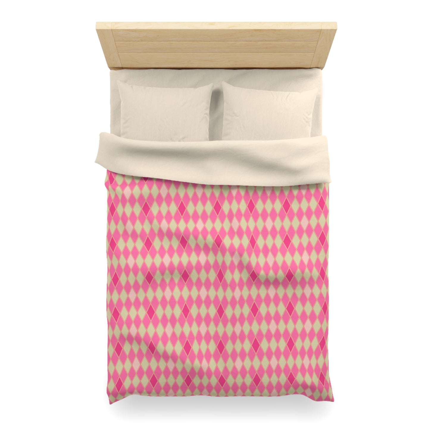 Pink Amour Harlequin Microfiber Duvet Cover