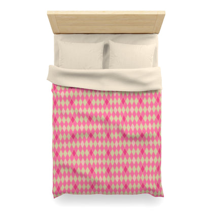 Pink Amour Harlequin Microfiber Duvet Cover