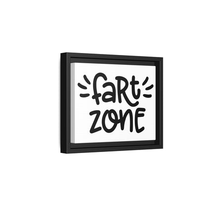Fart Zone Framed Canvas Bathroom Art