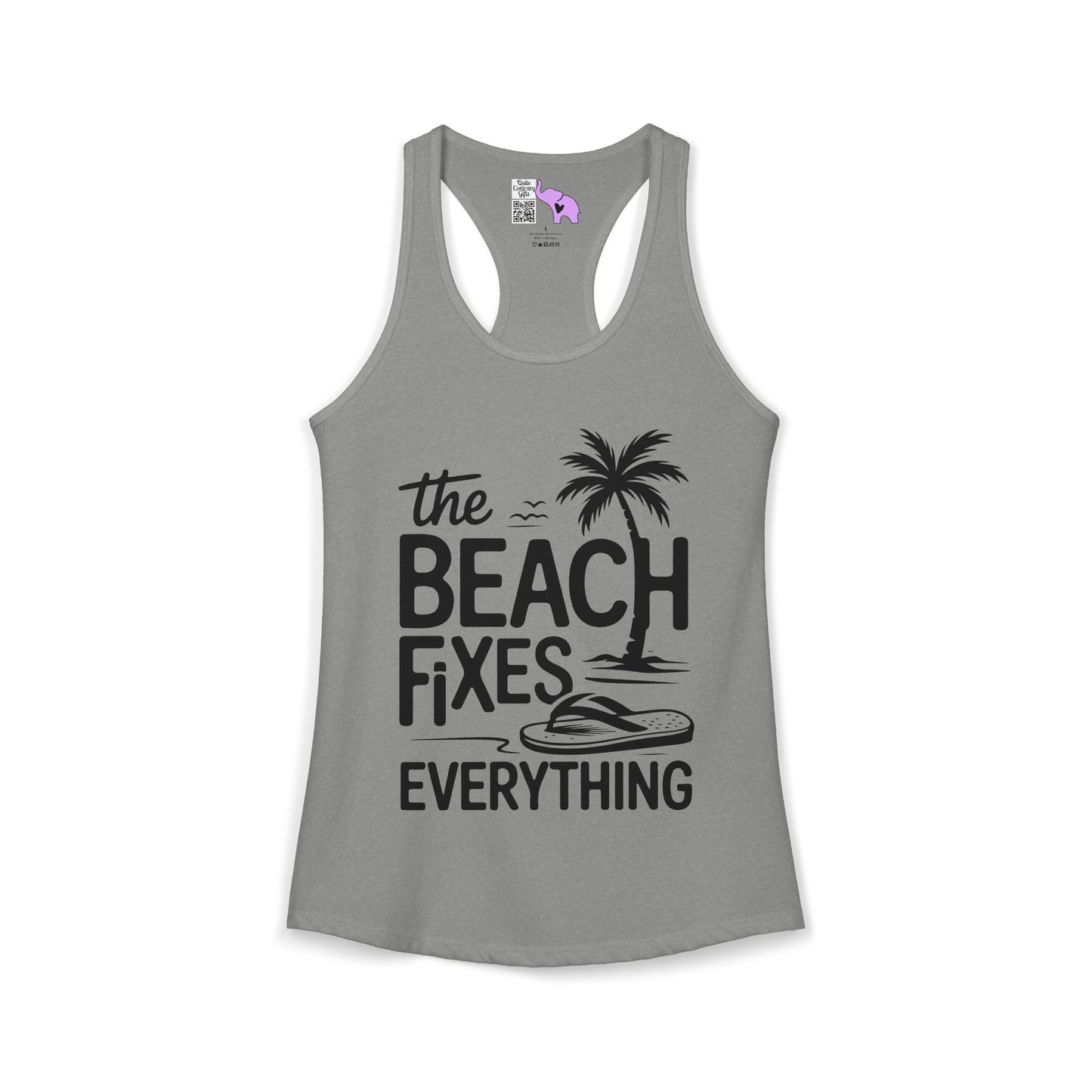 The Beach Fixes Everything Women's Ideal Racerback Tank