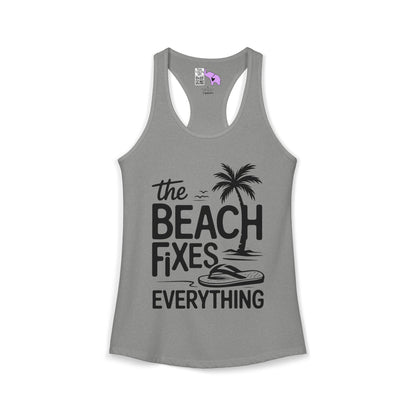 The Beach Fixes Everything Women's Ideal Racerback Tank