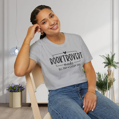 Booktrovert Mode All Day Every Day Adult T-shirt