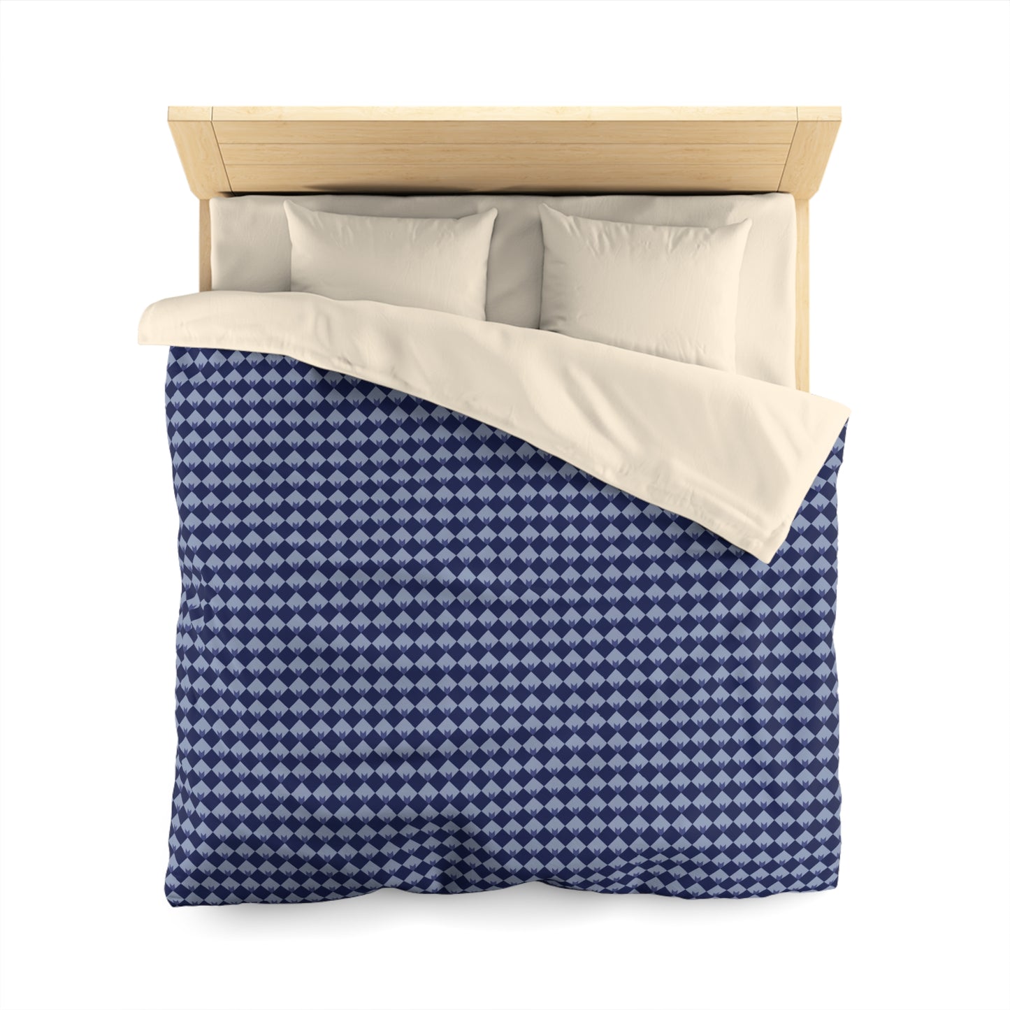 Diamond Bloom-Navy & Periwinkle Duvet Bedding Set