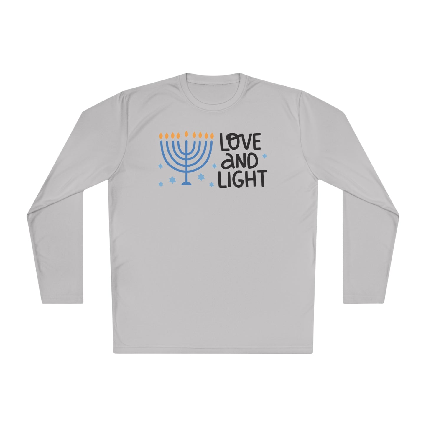 Hanukkah Love & Light Adult Long Sleeve Tee