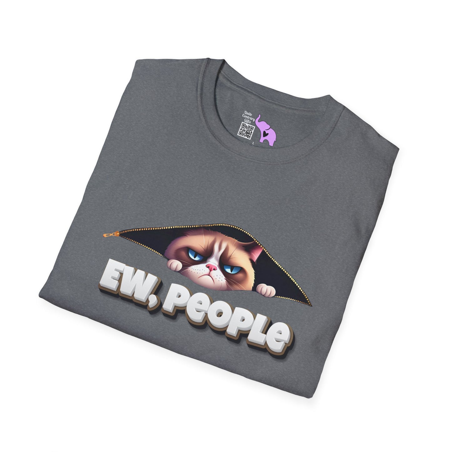 Ew People Grumpy Cat Adult T-shirt