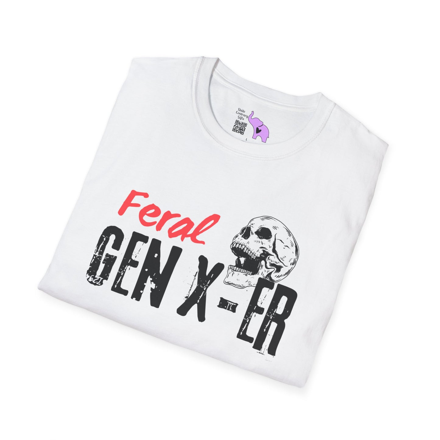 Feral GenXer w/Skull Adult T-shirt