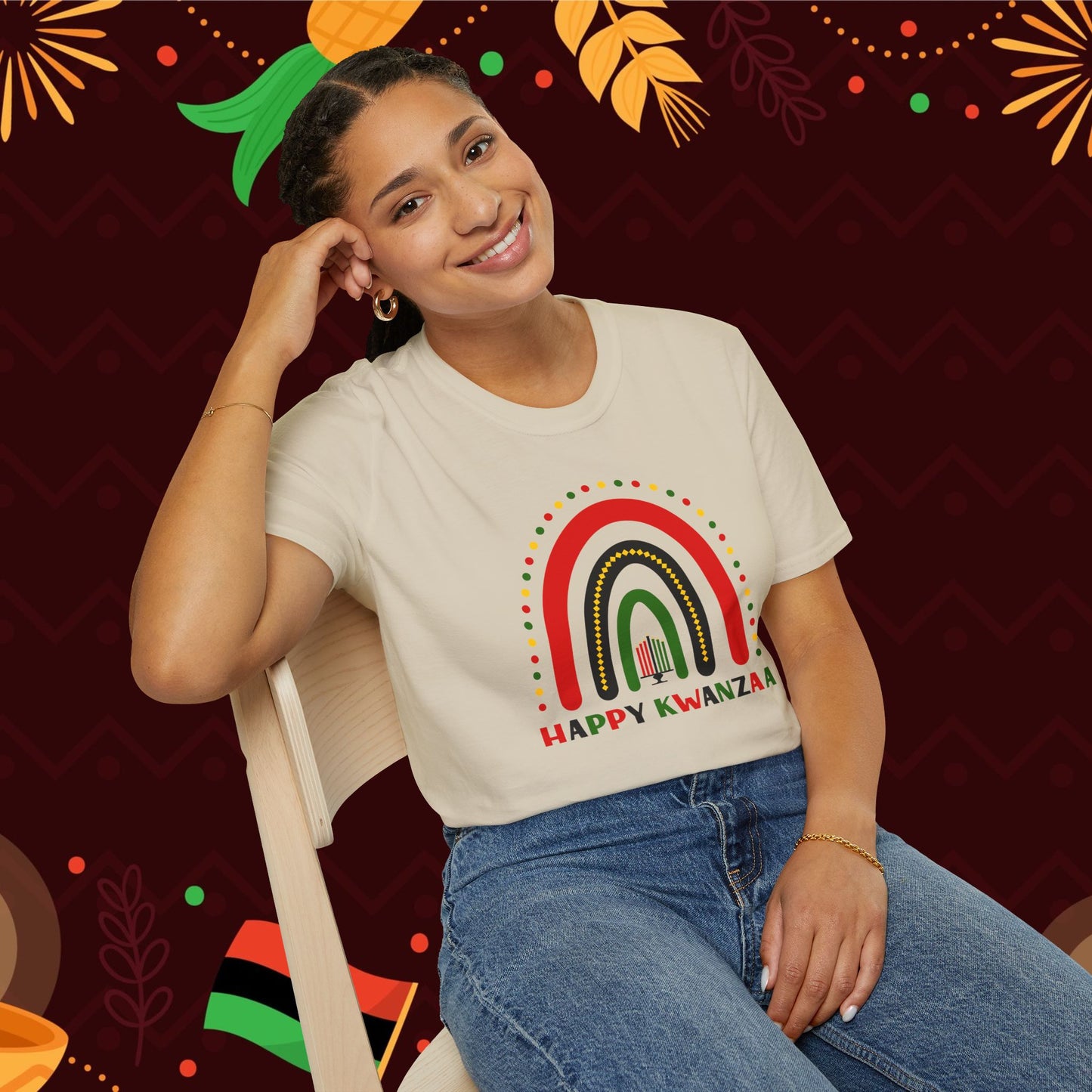 Happy Kwanzaa Arch Adult T-shirt