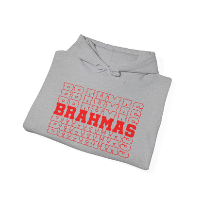 Brahmas (Stacked) Adult Heavy Blend™ Hooded Sweatshirt