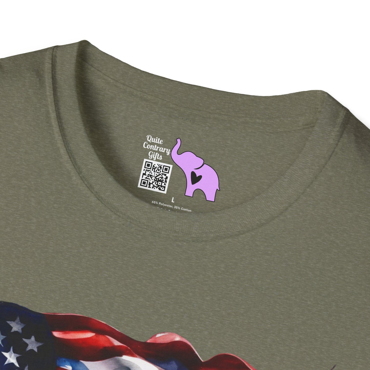 Waving American Flag Adult T-Shirt