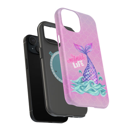 Pink Mermaid Life MagSafe® Compatible Tough Case for iPhone