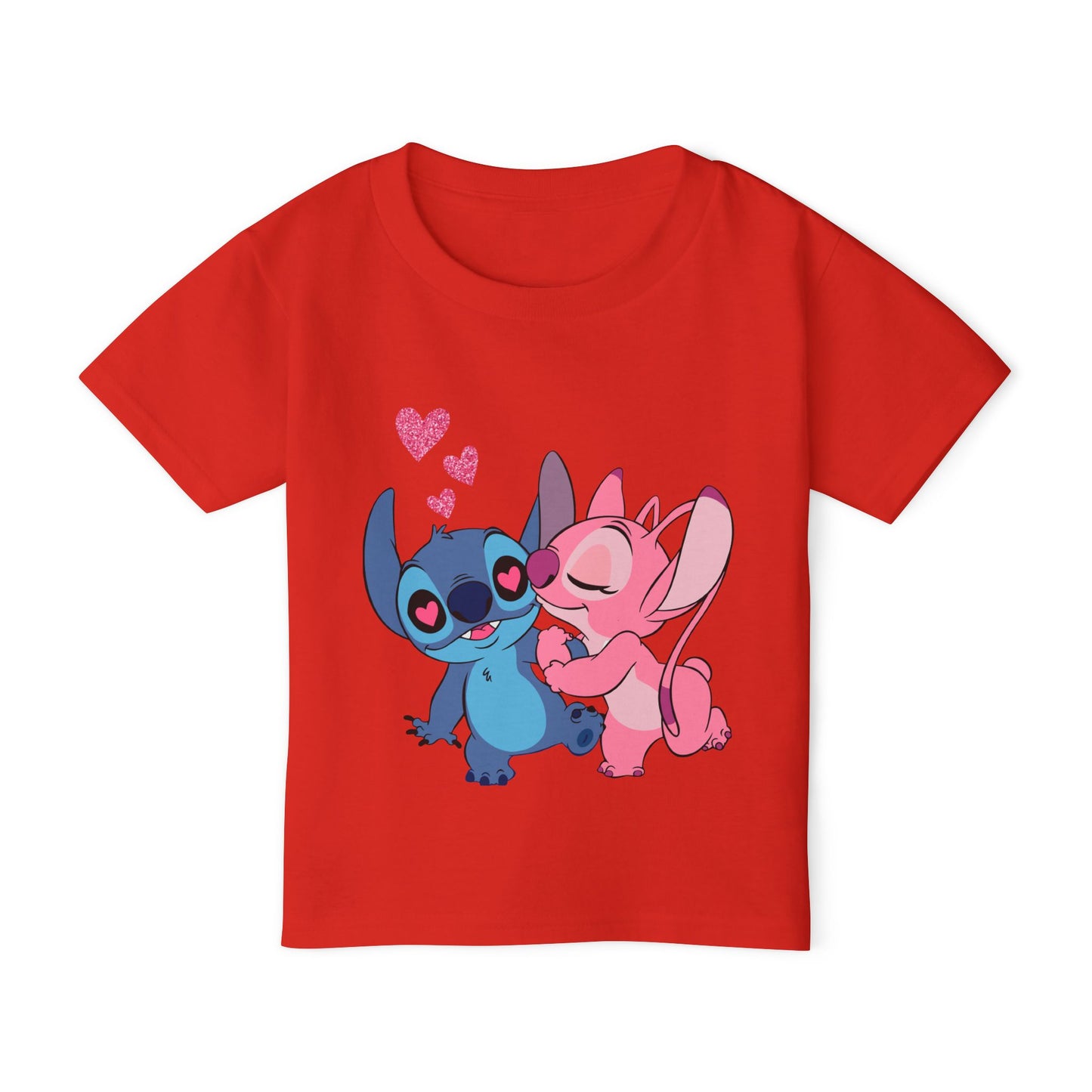 Valentines Stitch Kisses Heavy Cotton™ Toddler T-shirt