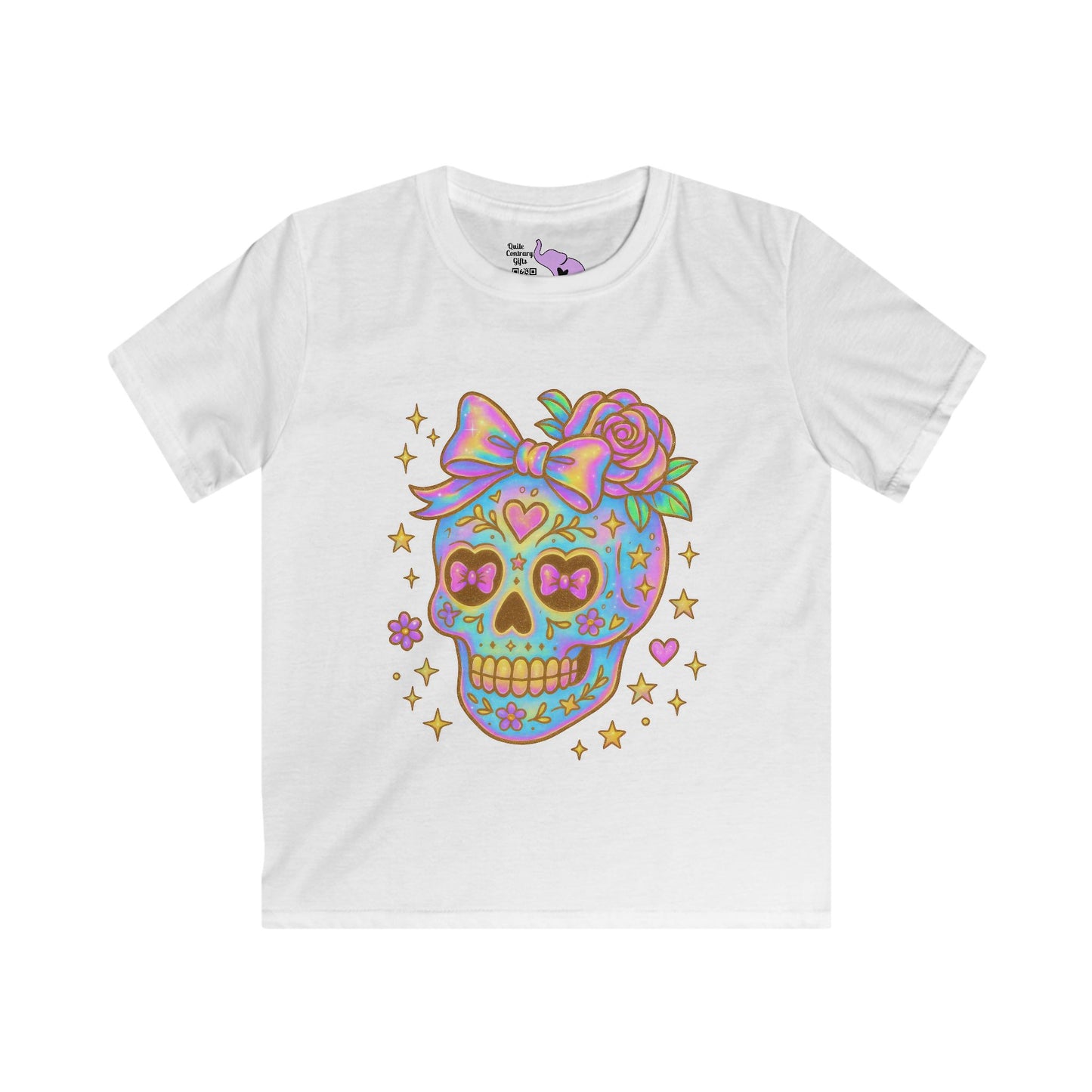 Neon Sugar Skull Youth Softstyle Tee
