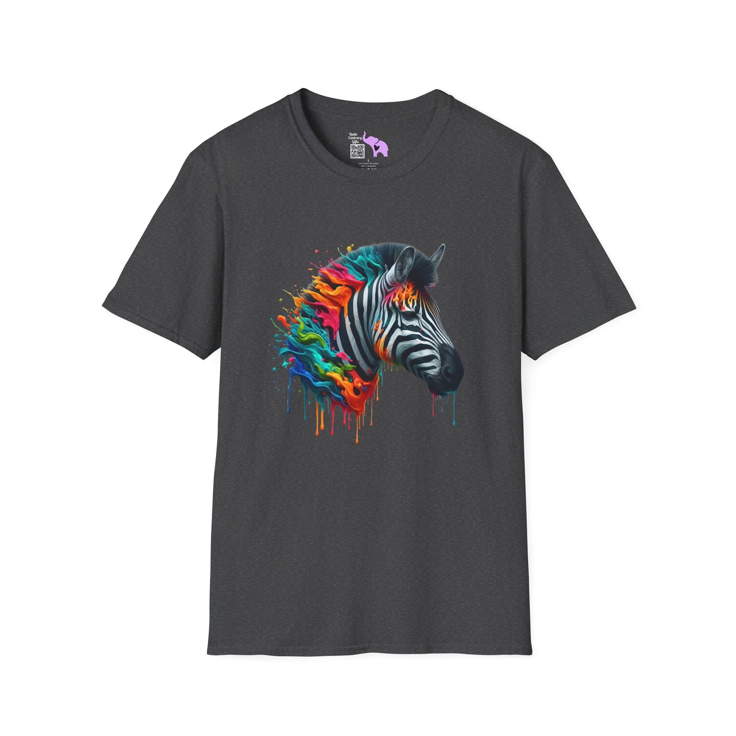 Colorful Zebra Adult T-shirt